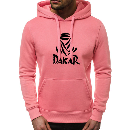 Dark pink mens hoodie Dakar JS/2009 - Mens Sweaters| Sweaters online Dark pink mens hoodie Dakar JS/2009