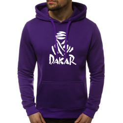 Violetinės spalvos vyriškas džemperis su gobtuvu Dakar