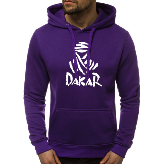 Violetinės spalvos vyriškas džemperis su gobtuvu Dakar JS/2009