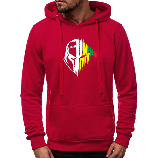 Mens burgundy hooded sweatshirt Riteris JS/2009 - Mens Sweaters| Sweaters online Mens burgundy hooded sweatshirt Riteris JS/2009