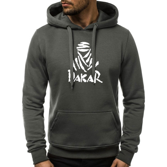 Graphite color mens hooded sweatshirt Dakar JS/2009 - Mens Sweaters| Sweaters online Graphite color mens hooded sweatshirt Dakar JS/2009