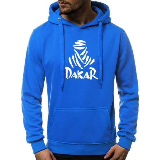 Blue mens hooded sweatshirt Dakar JS/2009 - Mens Sweaters| Sweaters online Blue mens hooded sweatshirt Dakar JS/2009