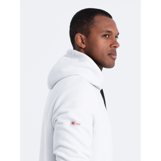 White men's jumper Runo V3 OM-SSNZ-22FW-006 - Men's Sweaters| Sweaters online White men's jumper Runo V3 OM-SSNZ-22FW-006