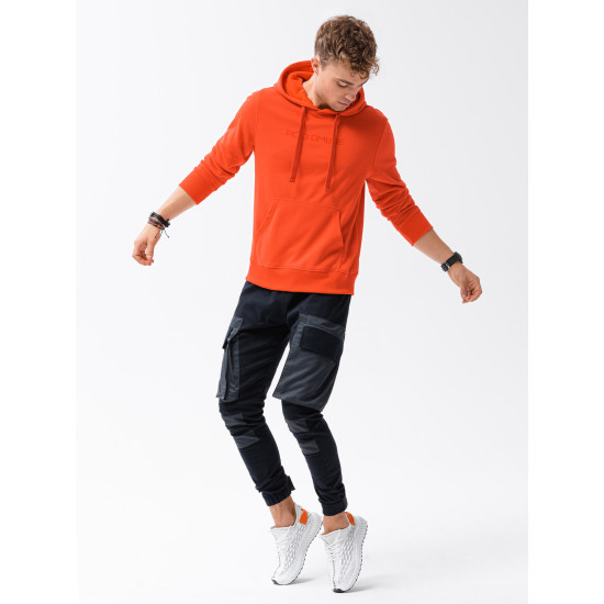 Męski pomarańczowy sweter Lutol B1351 - Swetry męskie| Swetry online Męski pomarańczowy sweter Lutol B1351