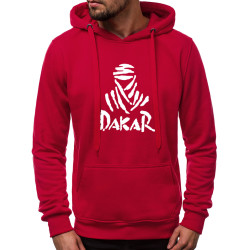 Bordo spalvos vyriškas džemperis su gobtuvu Dakar