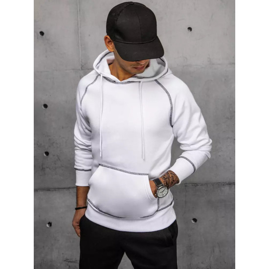 Mens white hoodie Kitol BX5516 - Mens Sweaters| Sweaters online Mens white hoodie Kitol BX5516