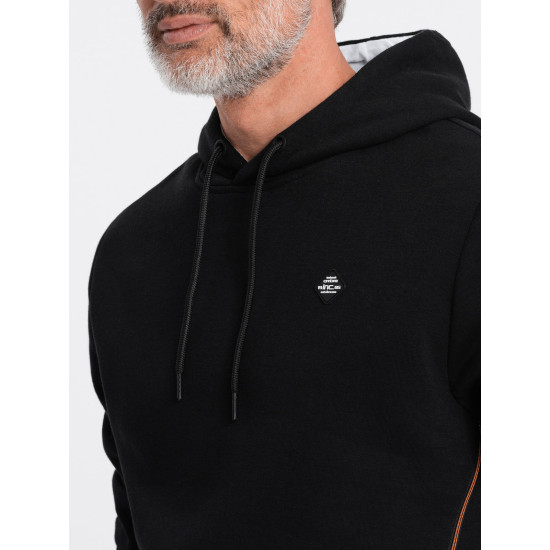 Men's black jumper Runo V4 OM-SSNZ-22FW-006 - Men's Sweaters| Sweaters online Men's black jumper Runo V4 OM-SSNZ-22FW-006