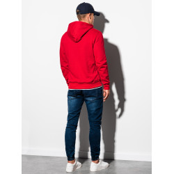 Vyriškas raudonos spalvos džemperis su gobtuvu Sidero