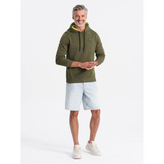 Men's green jumper Runo V2 OM-SSNZ-22FW-006 - Men's Sweaters| Sweaters online Men's green jumper Runo V2 OM-SSNZ-22FW-006