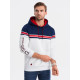 White hooded jumper Vona V1 OM-SSNZ-22FW-014 - Men's Sweaters| Sweaters online White hooded jumper Vona V1 OM-SSNZ-22FW-014