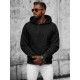 Hooded jumper black Ifer JS/3B566 - Men's Sweaters| Sweaters online Hooded jumper black Ifer JS/3B566