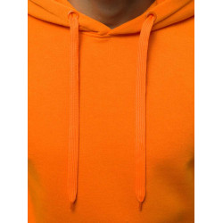 Oranžinės spalvos vyriškas džemperis su gobtuvu Buvoli