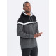 Dark grey hooded jumper Vona V2 OM-SSNZ-22FW-014 - Men's Sweaters| Sweaters online Dark grey hooded jumper Vona V2 OM-SSNZ-22FW-014