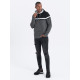 Dark grey hooded jumper Vona V2 OM-SSNZ-22FW-014 - Men's Sweaters| Sweaters online Dark grey hooded jumper Vona V2 OM-SSNZ-22FW-014
