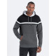 Dark grey hooded jumper Vona V2 OM-SSNZ-22FW-014 - Men's Sweaters| Sweaters online Dark grey hooded jumper Vona V2 OM-SSNZ-22FW-014