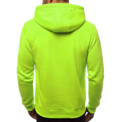 Neoninės žalios spalvos vyriškas džemperis su gobtuvu Buvoli