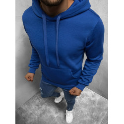 Mėlynos spalvos vyriškas džemperis su gobtuvu Buvoli