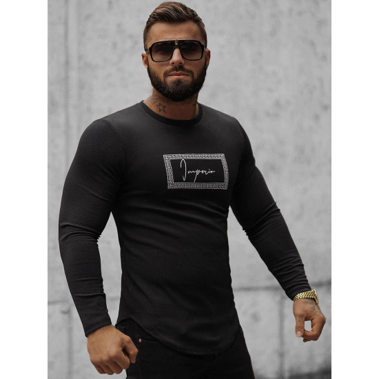 Black blouse Imperio O/D7192 - Men's Sweaters| Sweaters online Black blouse Imperio O/D7192