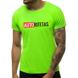Žali neoniniai vyriški marškinėliai Autoritetas