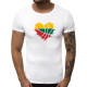 Balti vyriški marškinėliai Širdis
