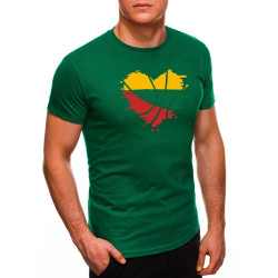 Miesten vihreä T-paita Heart