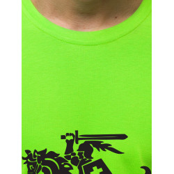 Žali neoniniai vyriški marškinėliai VYTIS