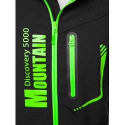 Juoda vyriška striukė su žaliomis detalėmis Ero