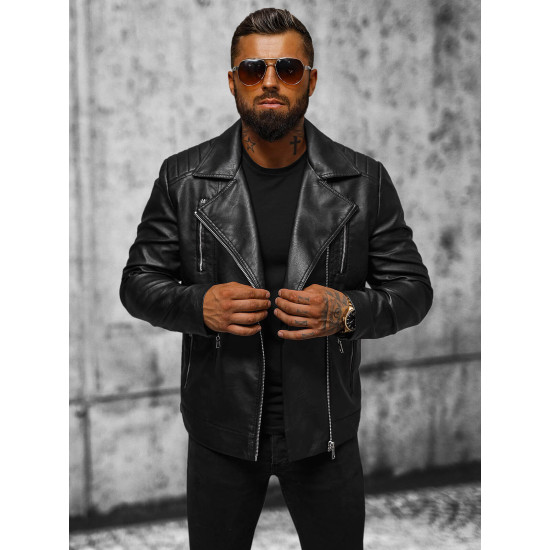 Eco leather jacket Barber JS/11Z8067 - Men's Jackets and Coats Eco leather jacket Barber JS/11Z8067