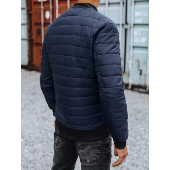 Mens quilted navy blue jacket Minti JS/MY02Z - Mens Jackets and Coats Mens quilted navy blue jacket Minti JS/MY02Z