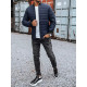 Mens quilted navy blue jacket Minti JS/MY02Z - Mens Jackets and Coats Mens quilted navy blue jacket Minti JS/MY02Z
