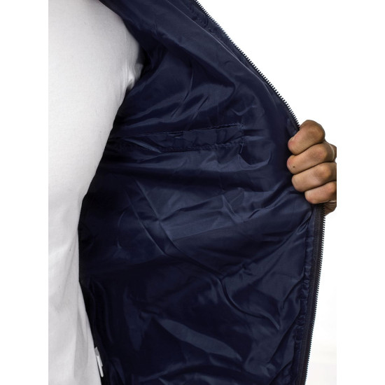 Mens quilted navy blue jacket Minti JS/MY02Z - Mens Jackets and Coats Mens quilted navy blue jacket Minti JS/MY02Z