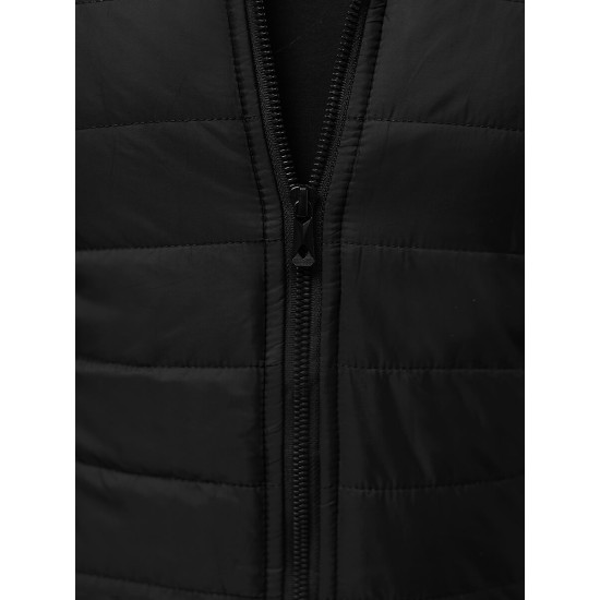 Juoda vyriška striukė su gobtuvu Kidol JS/8M985/392 - Vyriškos Striukės ir Paltai Juoda vyriška striukė su gobtuvu Kidol JS/8M985/392