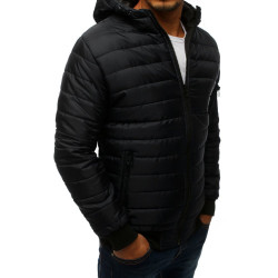 Vyriška pavasarinė - rudeninė striukė juodos spalvos Nosal