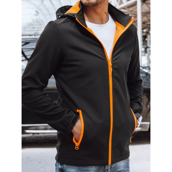 Mens black jacket with orange details Arot TX4175 - Mens Jackets and Coats Mens black jacket with orange details Arot TX4175