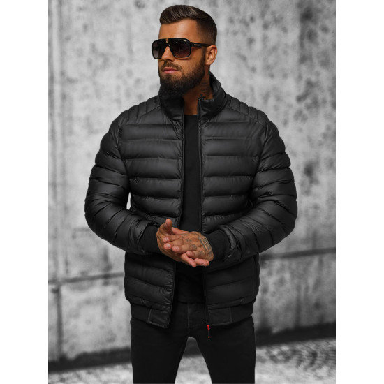 Juoda striukė Moren JS/22M325/392 - Vyriškos Striukės ir Paltai Juoda striukė Moren JS/22M325/392