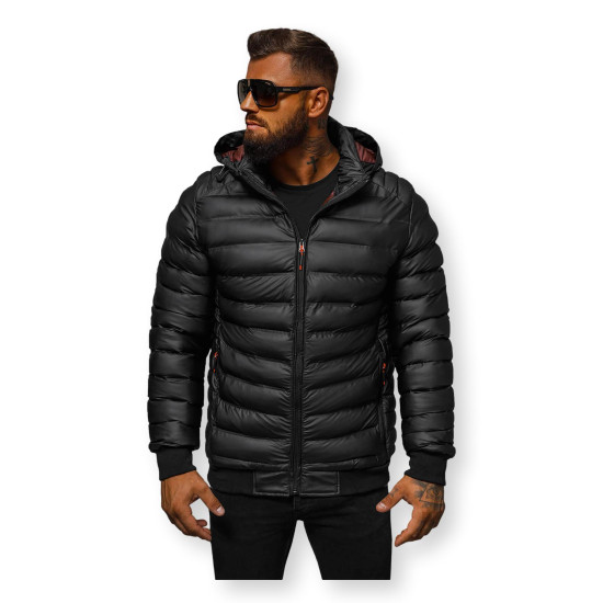Juoda striukė Moren JS/22M325/392 - Vyriškos Striukės ir Paltai Juoda striukė Moren JS/22M325/392