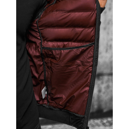 Juoda striukė Moren JS/22M325/392 - Vyriškos Striukės ir Paltai Juoda striukė Moren JS/22M325/392