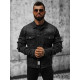 Black denim jacket Roter NB/MJ523N - Men's Jackets and Coats Black denim jacket Roter NB/MJ523N