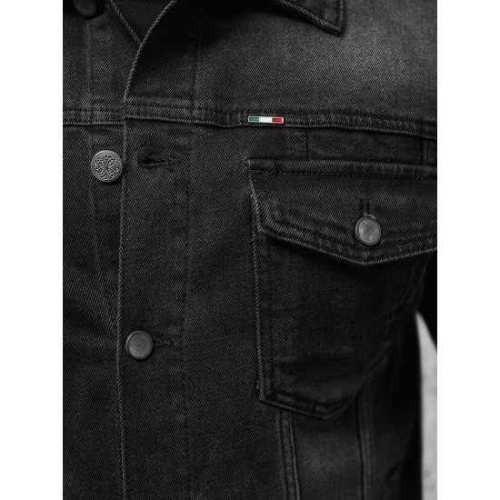 Black denim jacket Roter NB/MJ523N - Men's Jackets and Coats Black denim jacket Roter NB/MJ523N