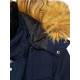 Men's dark blue winter jacket with fur hood Remal JB/JP1096 - For men Men's dark blue winter jacket with fur hood Remal JB/JP1096
