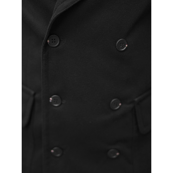 Stylish black autumn mens coat Nova JB/1048Z - Mens Jackets and Coats Stylish black autumn mens coat Nova JB/1048Z