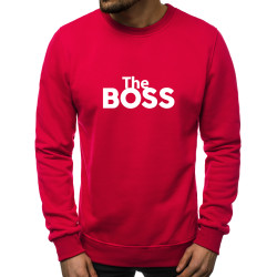 Raudonos spalvos džemperis The boss