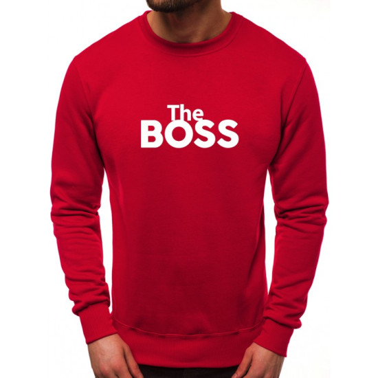 Bordo vīriešu džemperis The boss 2001-10 - Vīriešu džemperi| Džemperi tiešsaistē Bordo vīriešu džemperis The boss 2001-10