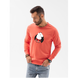 Koralinės spalvos džemperis Lama