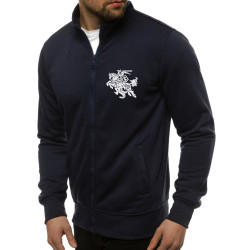 Tamsiai mėlynas vyriškas džemperis "Silon" su vyčiu