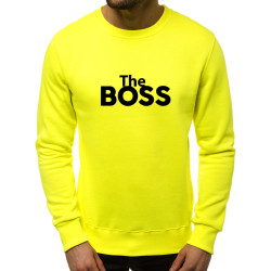 Neoninės geltonos spalvos džemperis The boss