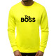 Neoninės geltonos spalvos džemperis The boss