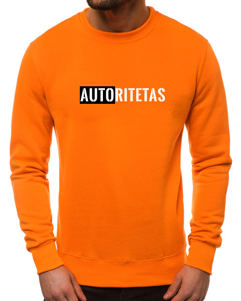 Oranžinis vyriškas džemperis Autoritetas