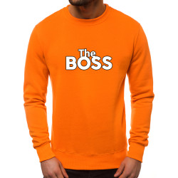 Oranžinės spalvos džemperis The boss