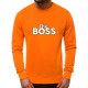 Oranžinės spalvos džemperis The boss